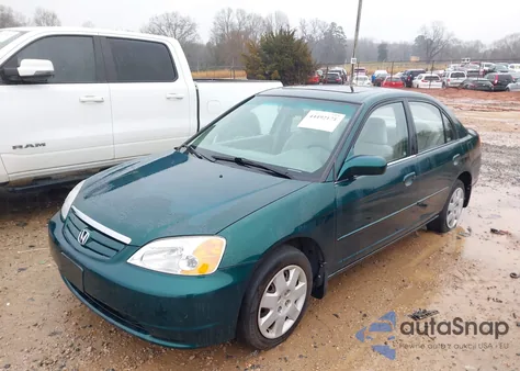 2002 Honda Civic Ex z USA, uszkodzony, nr VIN 1HGES26772L006655